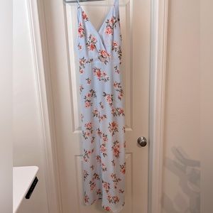 Lush Floral Maxi Dress Low Back XS